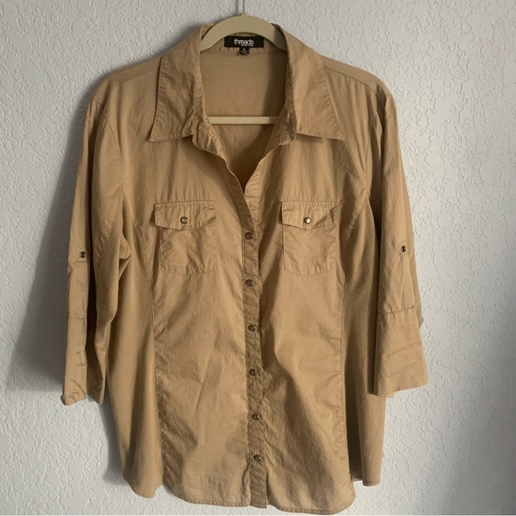 Threads Saks Fifth Avenue 100% Cotton Shirt - Picture 1 of 9